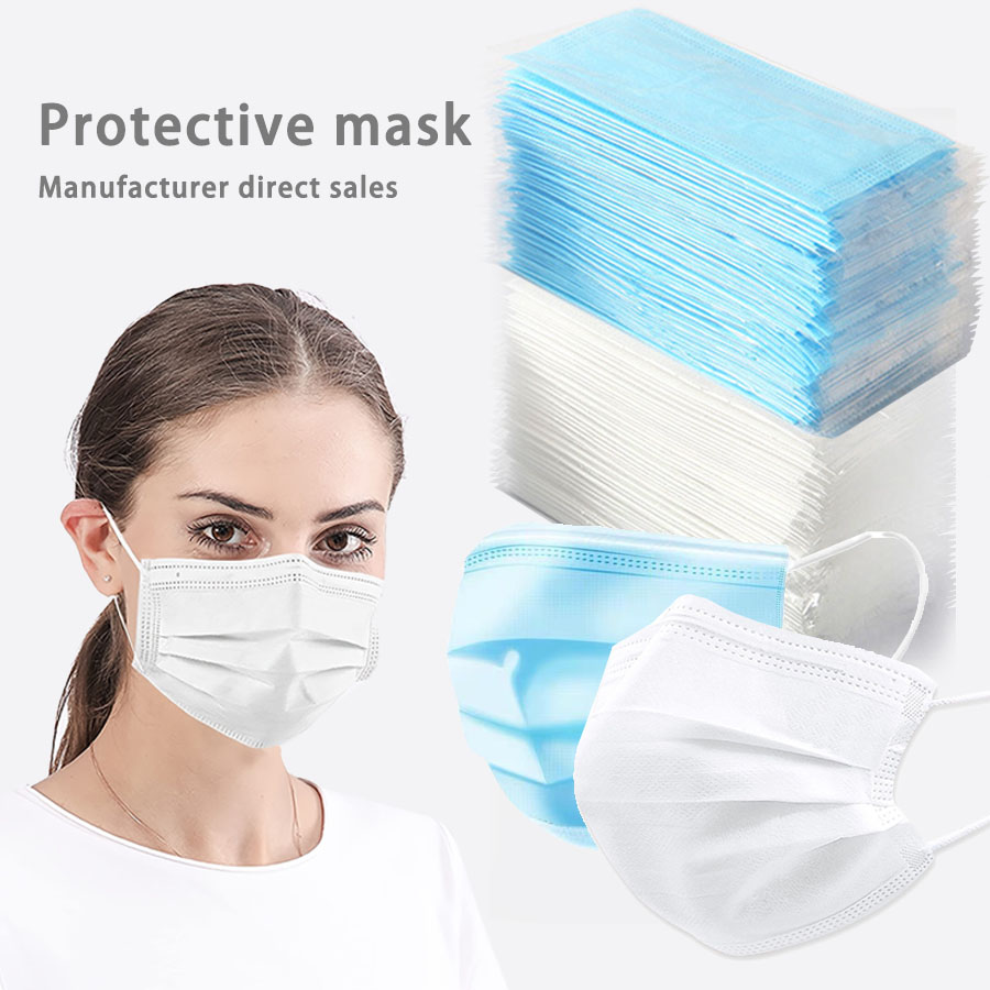 Disposable Mask Blue - 50/100 szt. Jednorazowa maska ​​na twarz