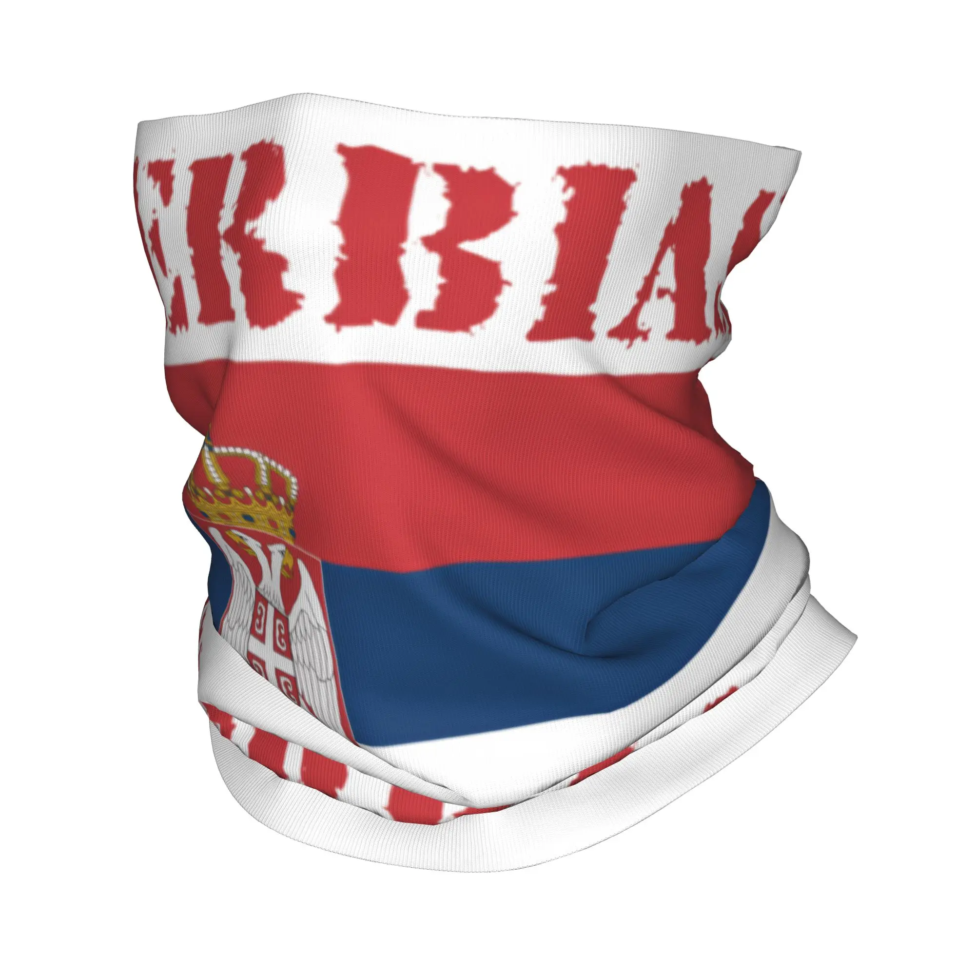 Neck Gaiter Face Cover - Nowa Serbska Flaga Bandana Komin Ochronny